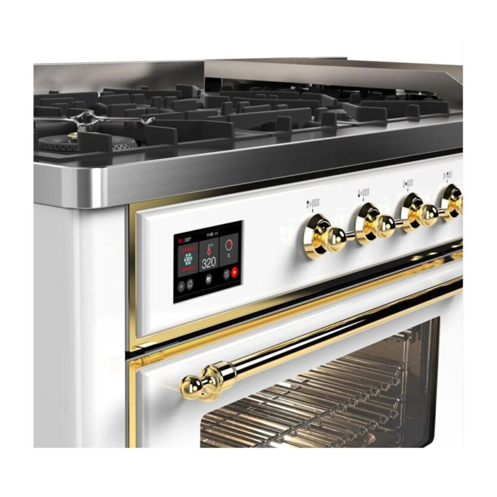 ILVE UM15F Majestic II 60 inch Dual Fuel Range with 9 Burners, Griddle