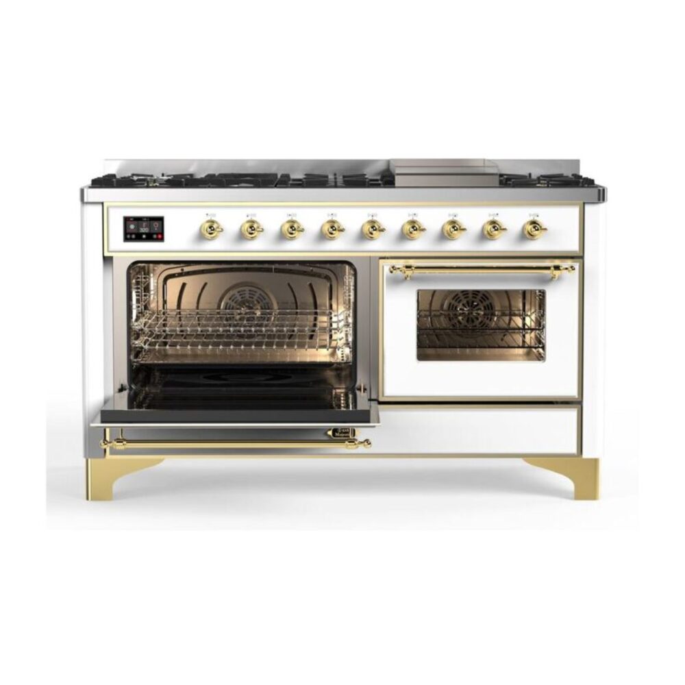 ILVE UM15F Majestic II 60 inch Dual Fuel Range with 9 Burners, Griddle