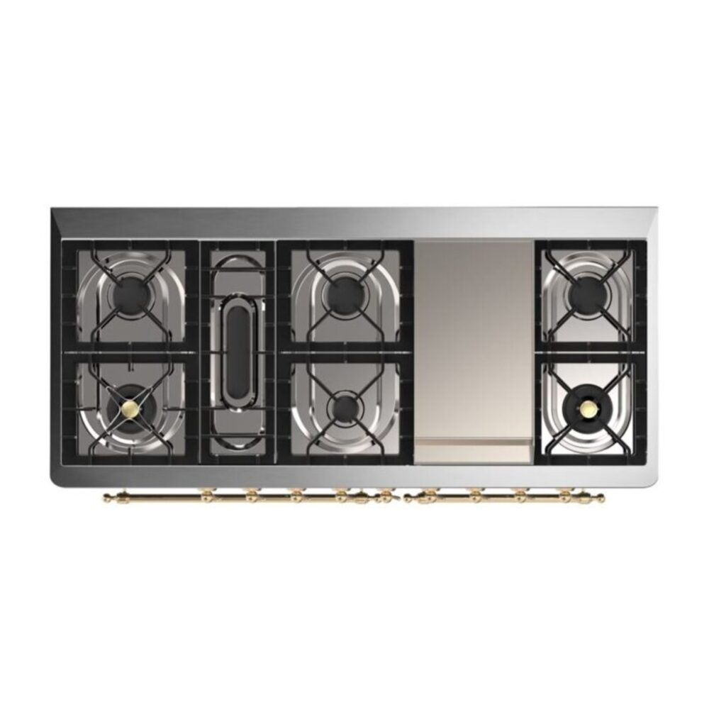 ILVE UM15F Majestic II 60 inch Dual Fuel Range with 9 Burners, Griddle