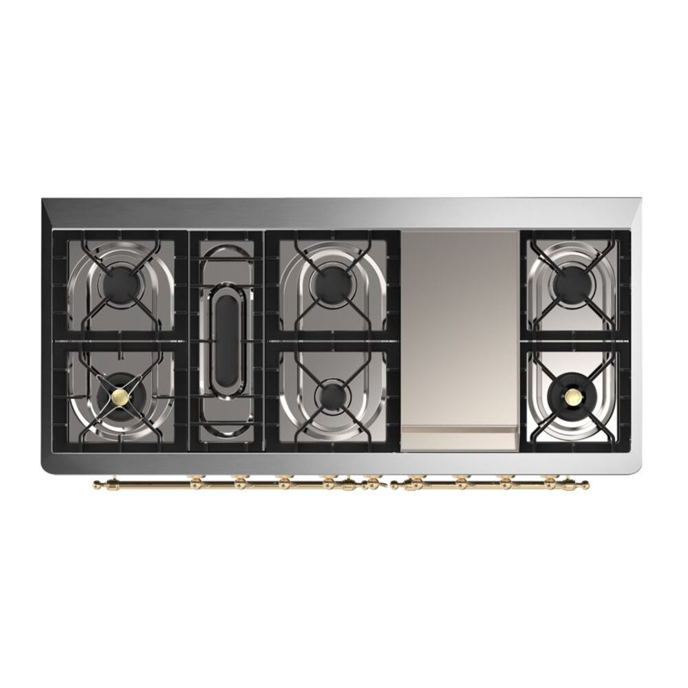 ILVE UM15F Majestic II 60 inch Dual Fuel Range with 9 Burners, Griddle