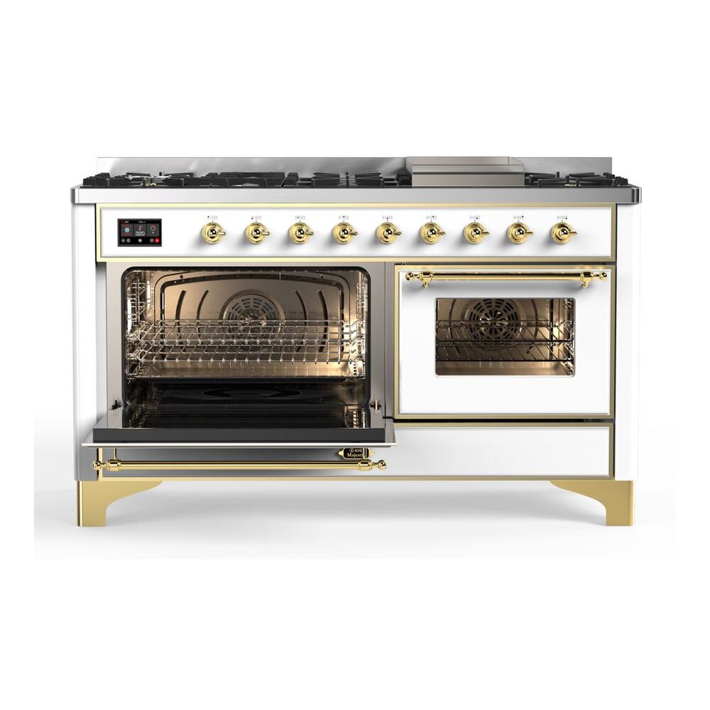 ILVE UM15F Majestic II 60 inch Dual Fuel Range with 9 Burners, Griddle