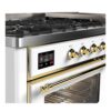ILVE UM15F Majestic II 60 inch Dual Fuel Range with 9 Burners, Griddle