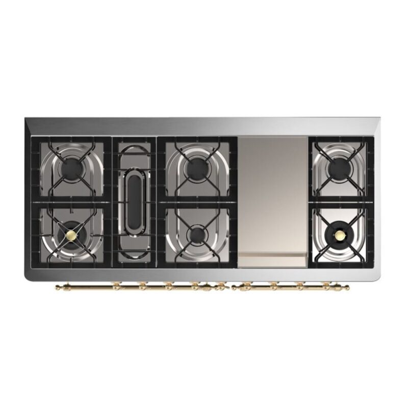 ILVE UM15F Majestic II 60 inch Dual Fuel Range with 9 Burners, Griddle