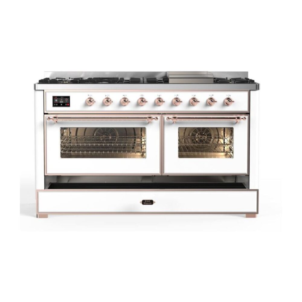 ILVE UM15F Majestic II 60 inch Dual Fuel Range with 9 Burners, Griddle