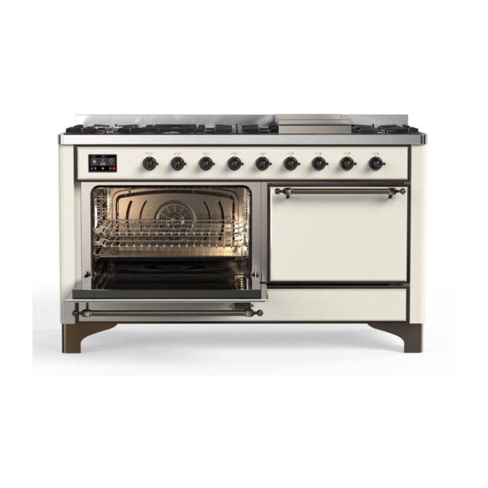 ILVE_UM15FDQNS3AWBLP_Majestic_II_60"_Dual_Fuel_Range_Left_Angle