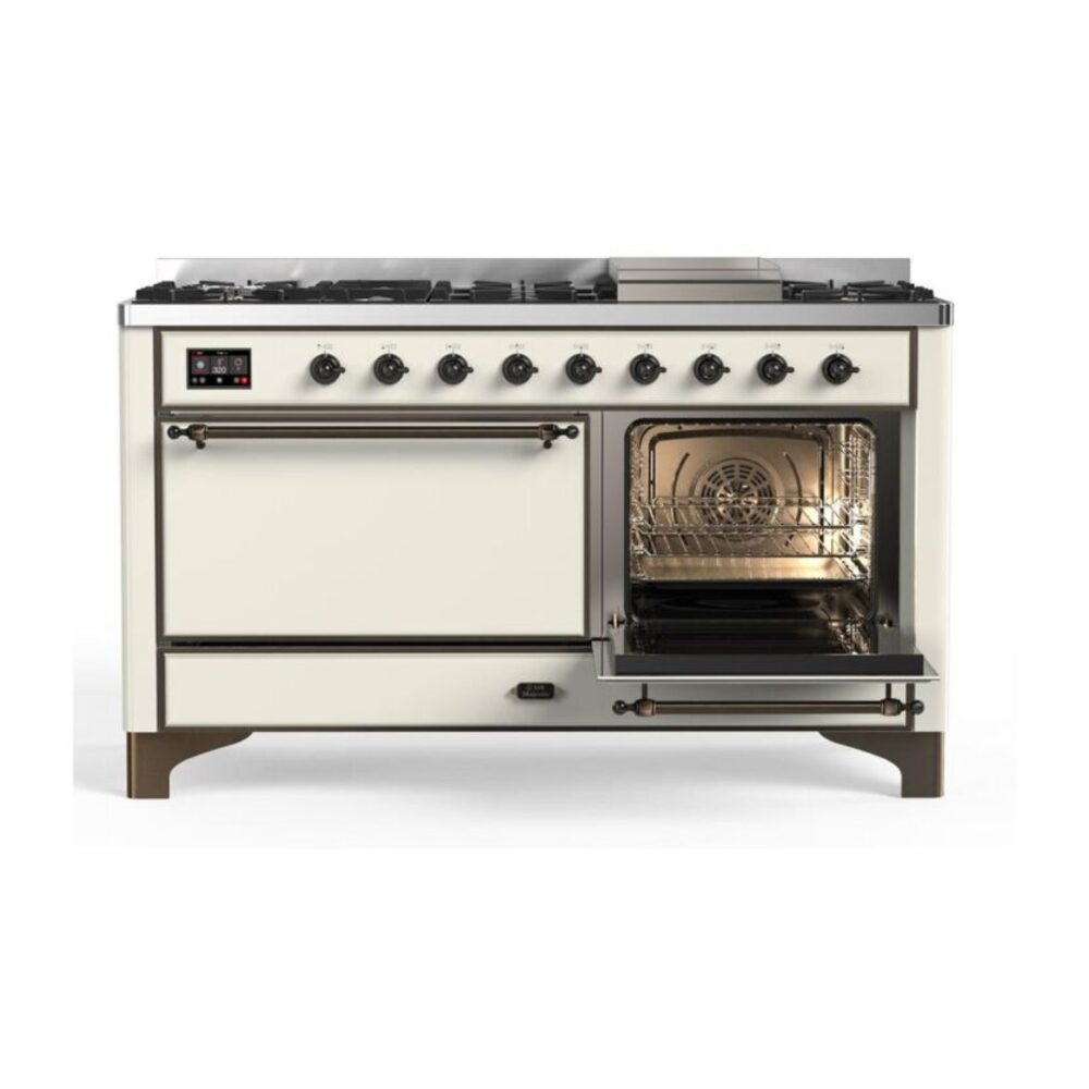ILVE_UM15FDQNS3AWBLP_Majestic_II_60"_Dual_Fuel_Range_Right_Angle