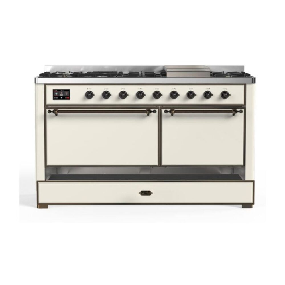ILVE UM15F Majestic II 60 inch Dual Fuel Range with 9 Burners, Griddle