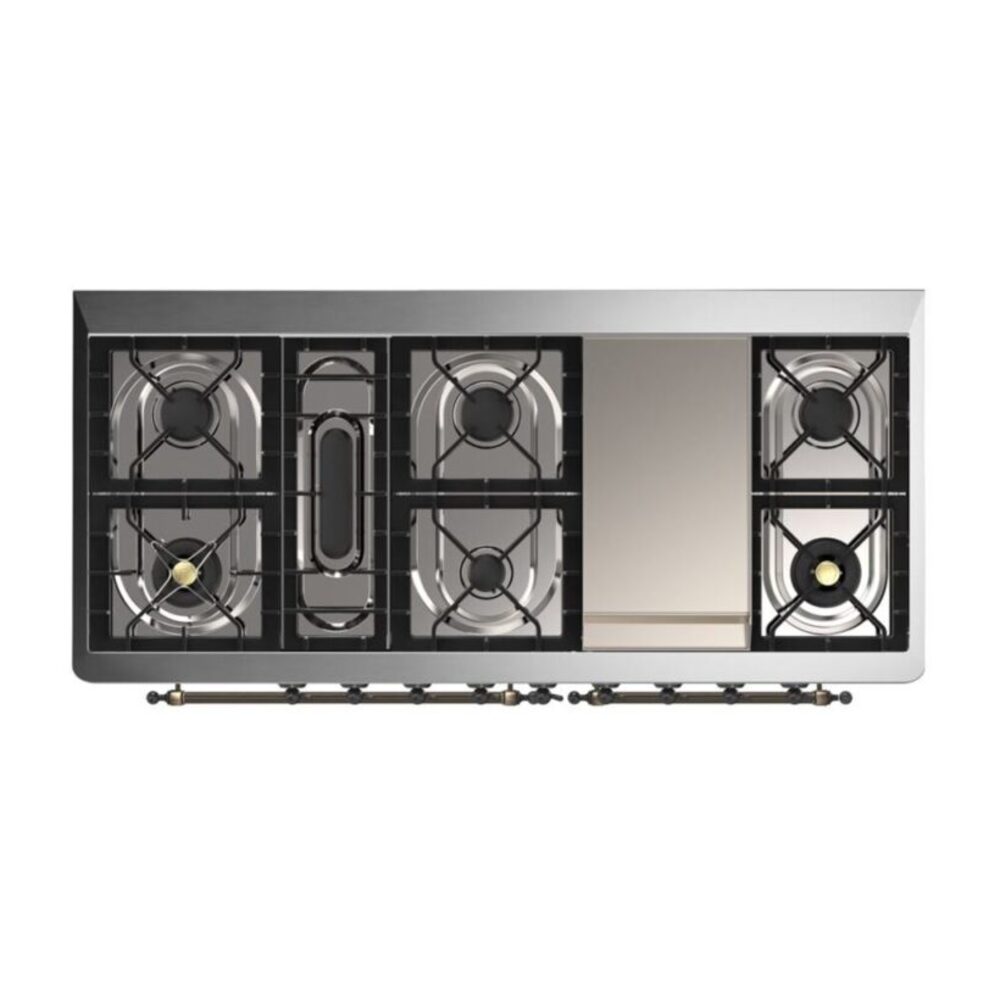 ILVE UM15F Majestic II 60 inch Dual Fuel Range with 9 Burners, Griddle