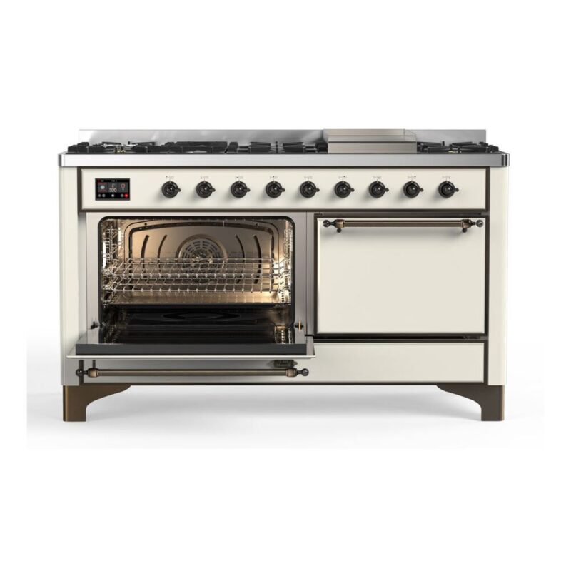 ILVE_UM15FDQNS3AWB_Majestic_II_60"_Dual_Fuel_Range_Left_Angle