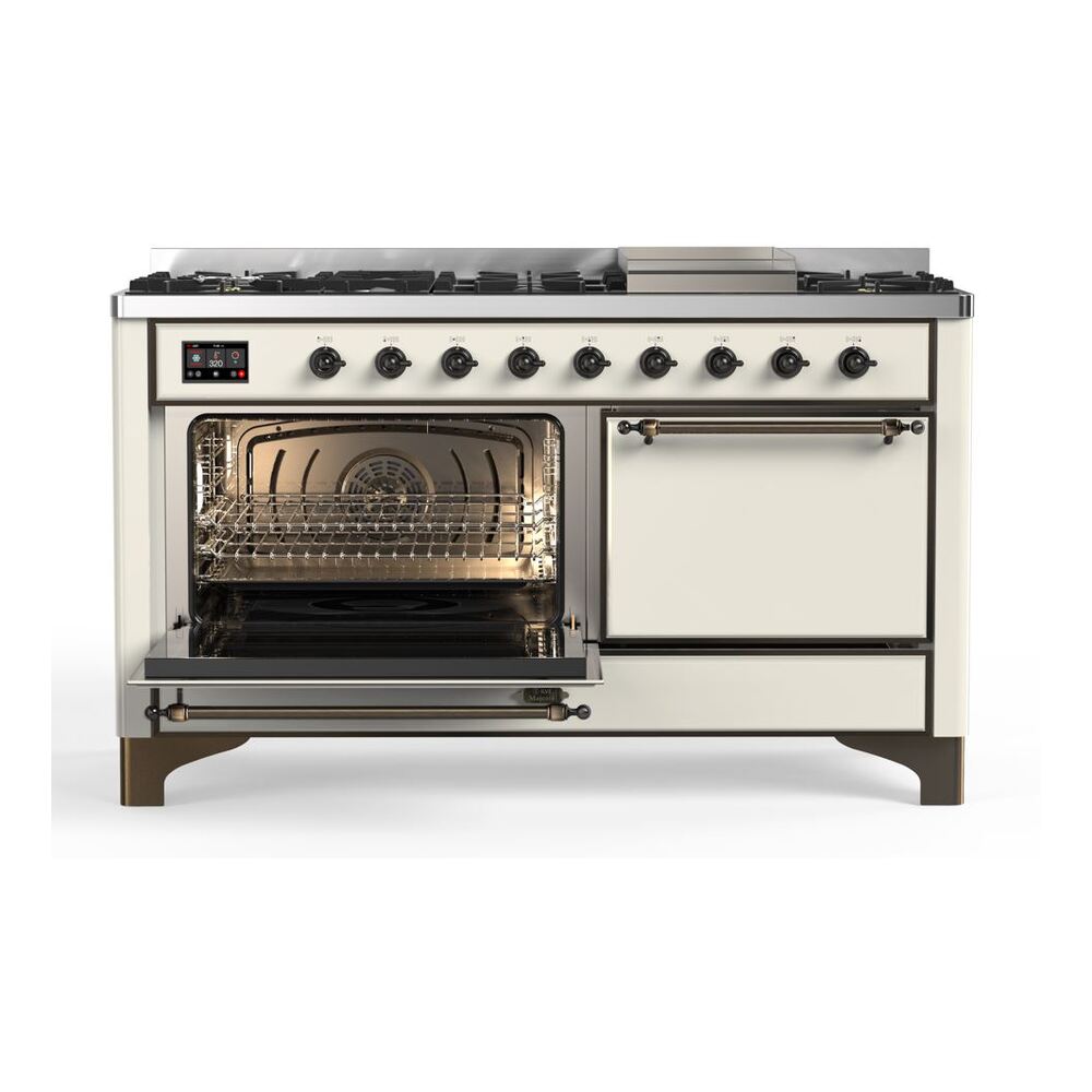 ILVE_UM15FDQNS3AWB_Majestic_II_60"_Dual_Fuel_Range_Left_Angle