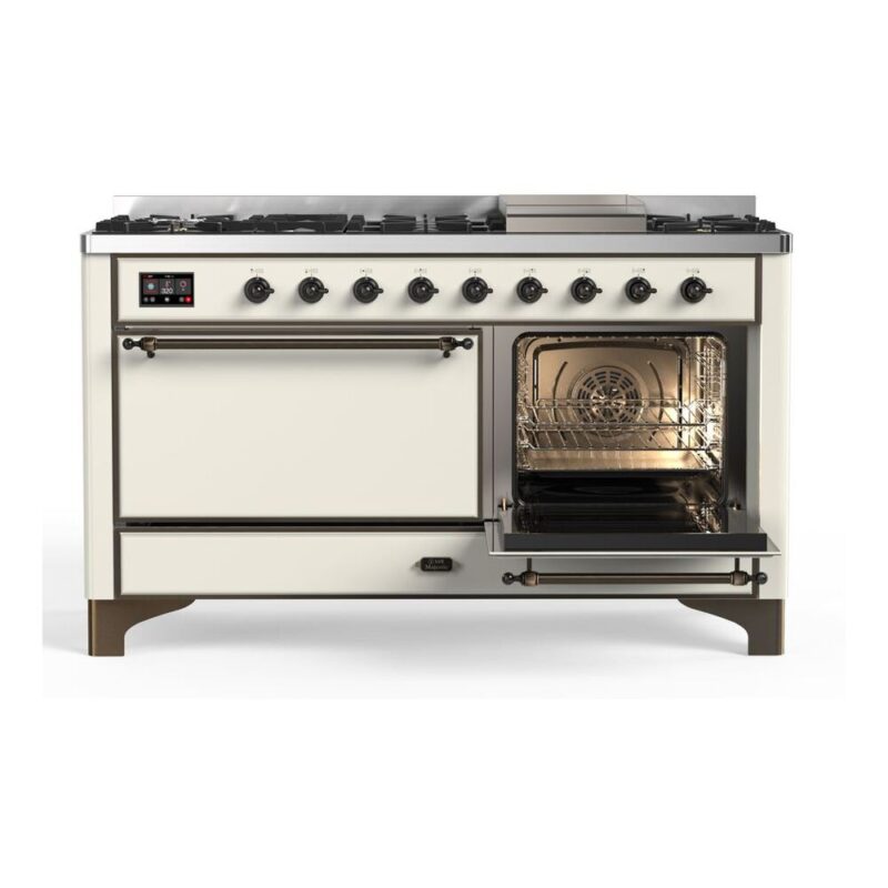ILVE_UM15FDQNS3AWB_Majestic_II_60"_Dual_Fuel_Range_Right_Angle