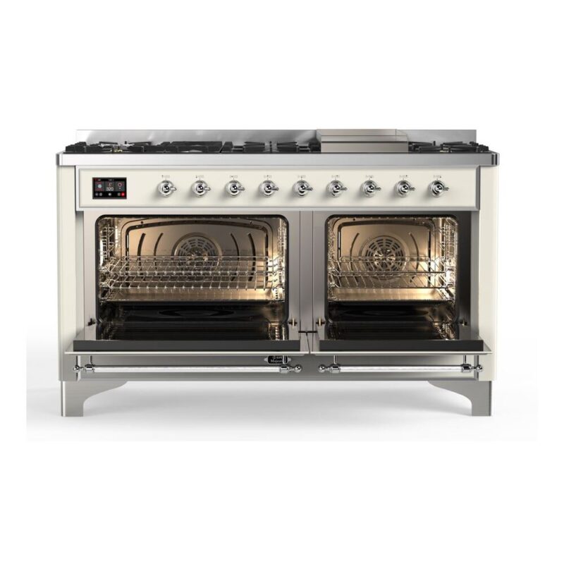 ILVE_UM15FDQNS3AWCLP_Majestic_II_60"_Dual_Fuel_Range_Front_View