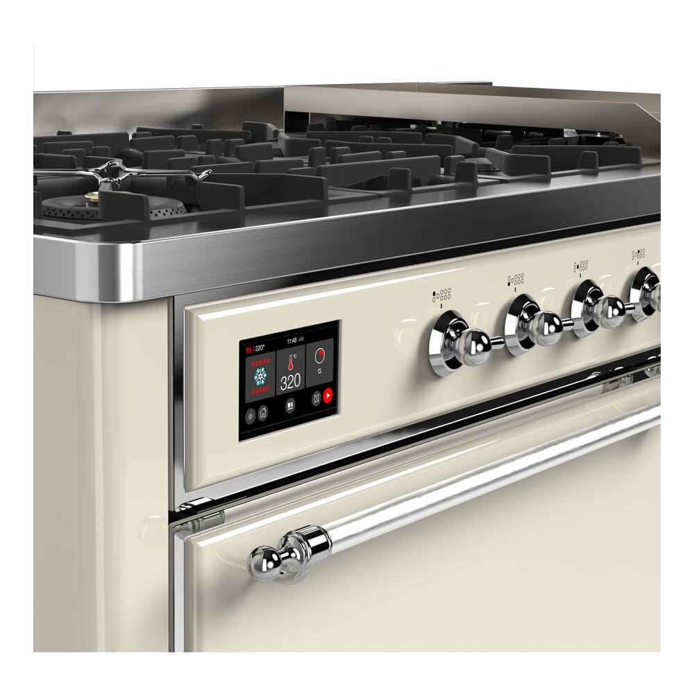 ILVE_UM15FDQNS3AWCLP_Majestic_II_60"_Dual_Fuel_Range_Top_Angle