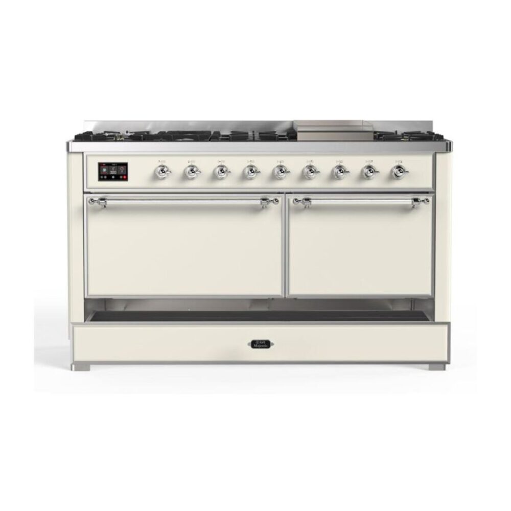 ILVE UM15F Majestic II 60 inch Dual Fuel Range with 9 Burners, Griddle