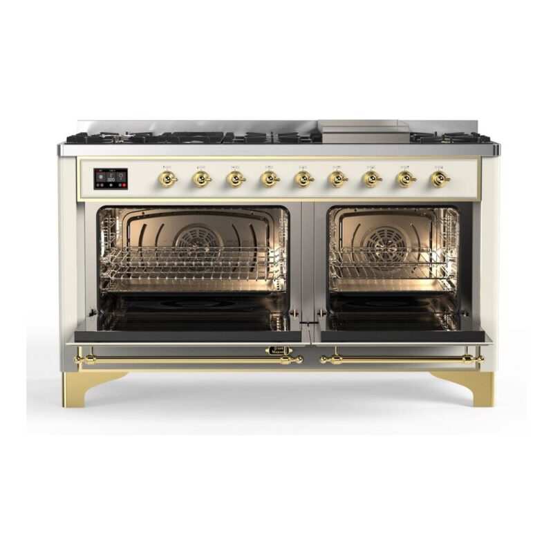 ILVE_UM15FDQNS3AWGLP_Majestic_II_60"_Dual_Fuel_Range_Front_View