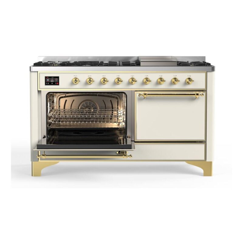 ILVE_UM15FDQNS3AWGLP_Majestic_II_60"_Dual_Fuel_Range_Left_Angle