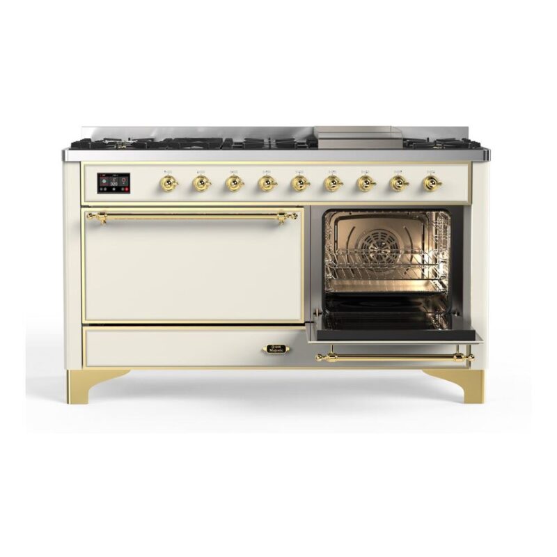 ILVE_UM15FDQNS3AWGLP_Majestic_II_60"_Dual_Fuel_Range_Right_Angle