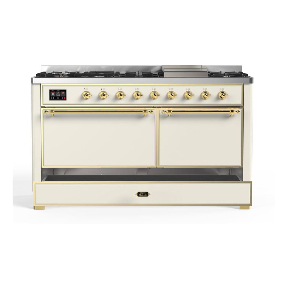 ILVE UM15F Majestic II 60 inch Dual Fuel Range with 9 Burners, Griddle