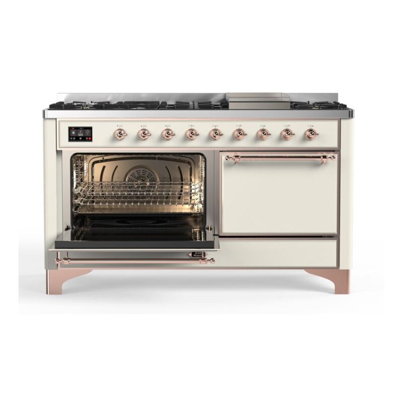 ILVE_UM15FDQNS3AWPLP_Majestic_II_60"_Dual_Fuel_Range_Top_Angle