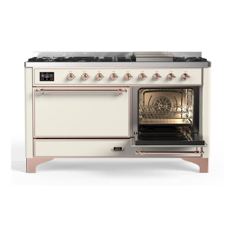 ILVE_UM15FDQNS3AWPLP_Majestic_II_60"_Dual_Fuel_Range_Left_Angle