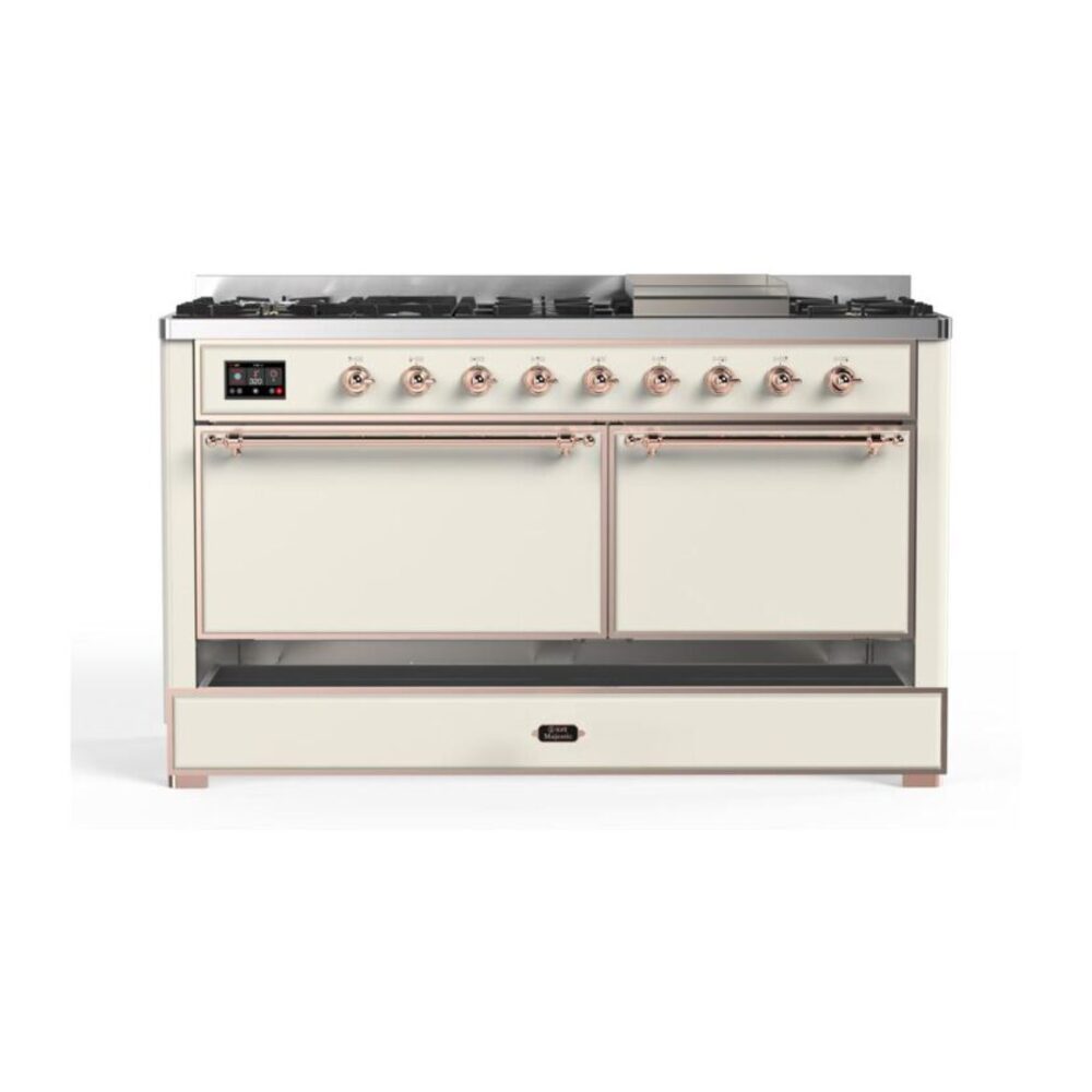 ILVE_UM15FDQNS3AWPLP_Majestic_II_60"_Dual_Fuel_Range_Right_Angle