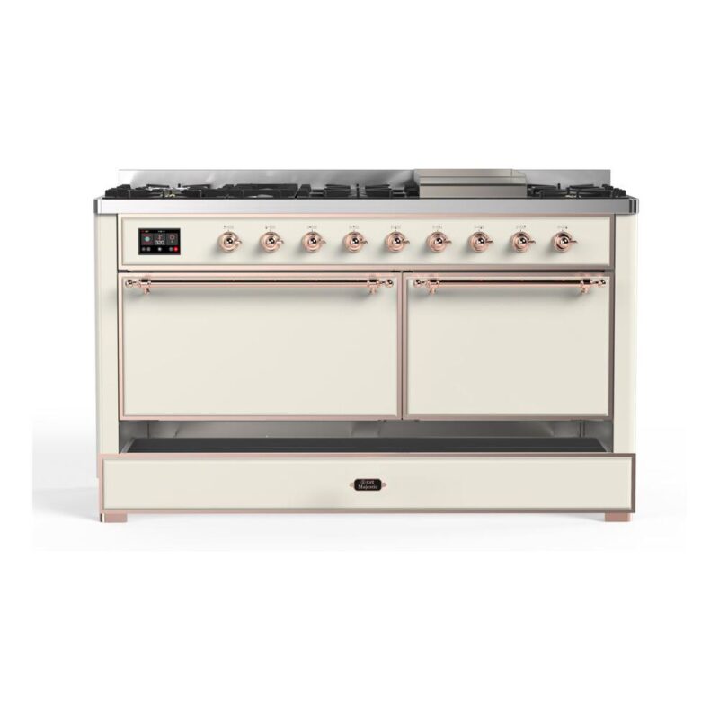 ILVE_UM15FDQNS3AWP_Majestic_II_60"_Dual_Fuel_Range_Right_Angle