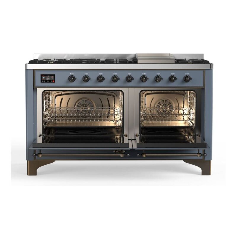 ILVE_UM15FDQNS3BGBLP_Majestic_II_60"_Dual_Fuel_Range_Front_View