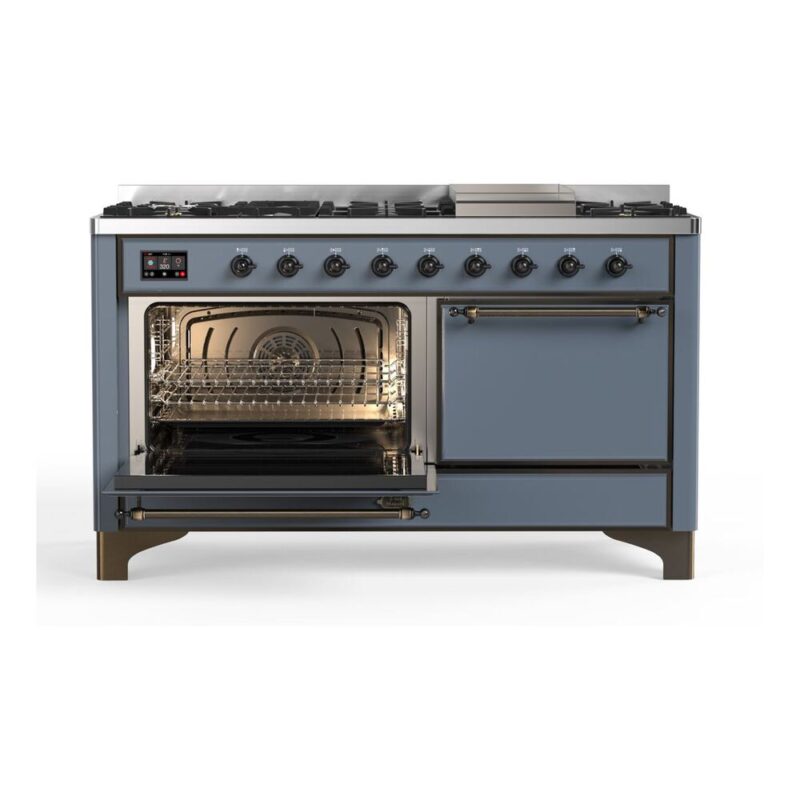 ILVE_UM15FDQNS3BGBLP_Majestic_II_60"_Dual_Fuel_Range_Left_Angle
