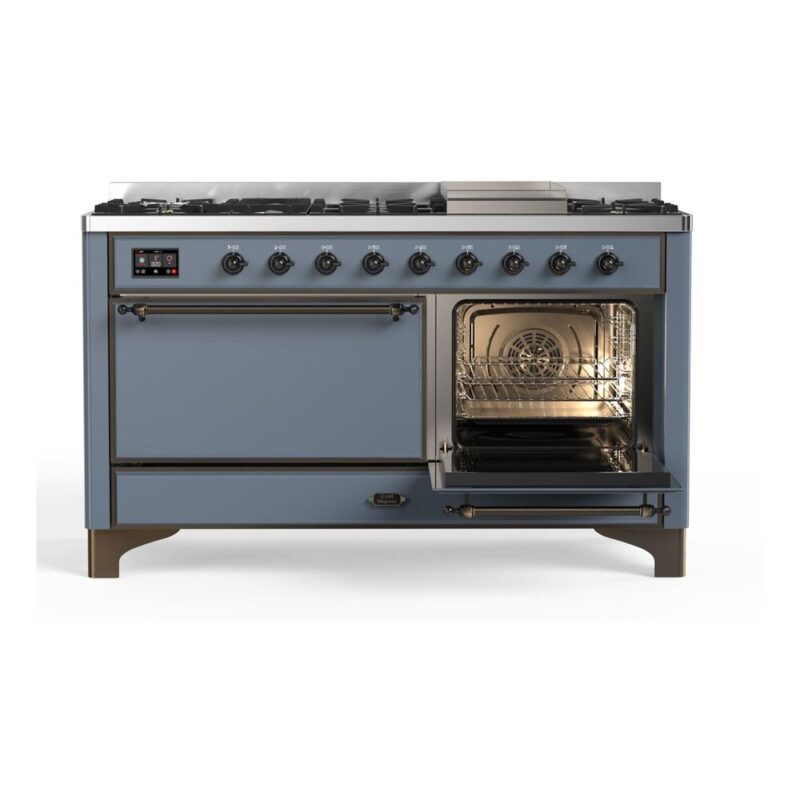 ILVE_UM15FDQNS3BGBLP_Majestic_II_60"_Dual_Fuel_Range_Right_Angle