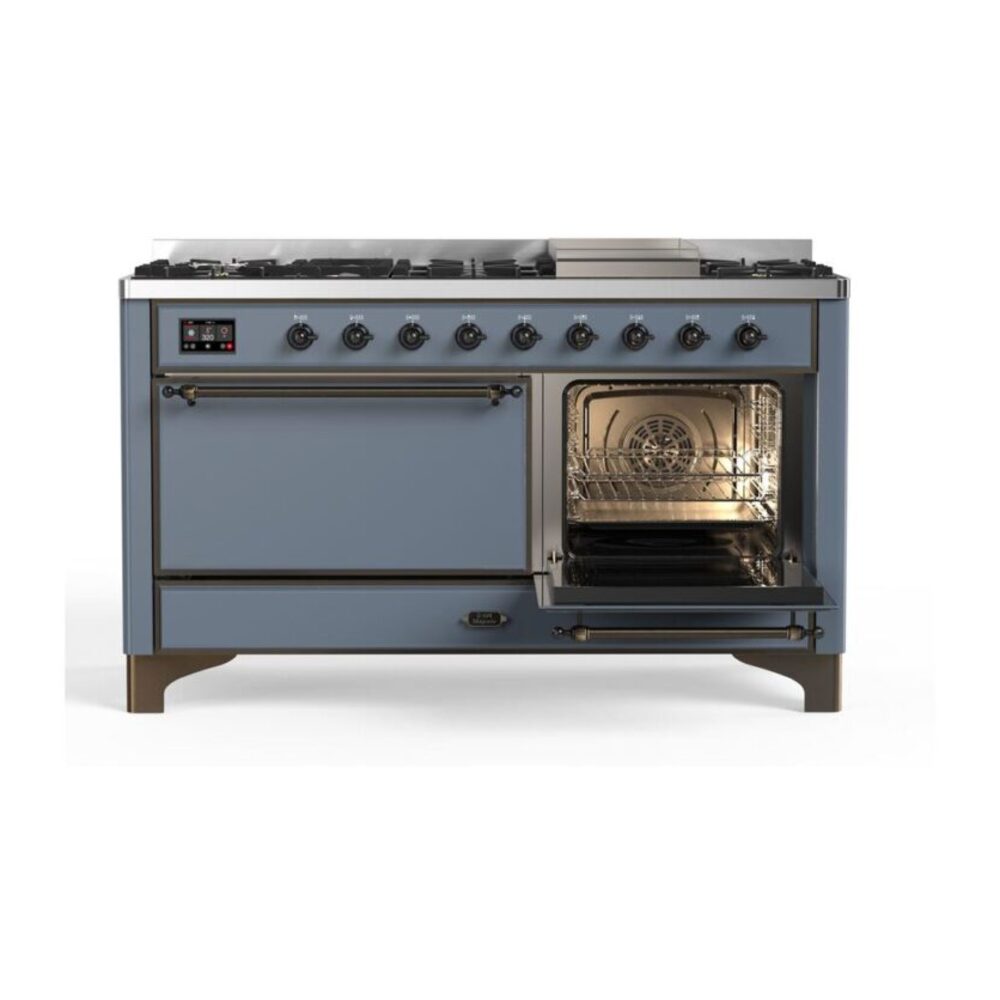 ILVE_UM15FDQNS3BGB_Majestic_II_60"_Dual_Fuel_Range_Right_Angle