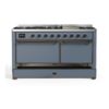 ILVE UM15F Majestic II 60 inch Dual Fuel Range with 9 Burners, Griddle