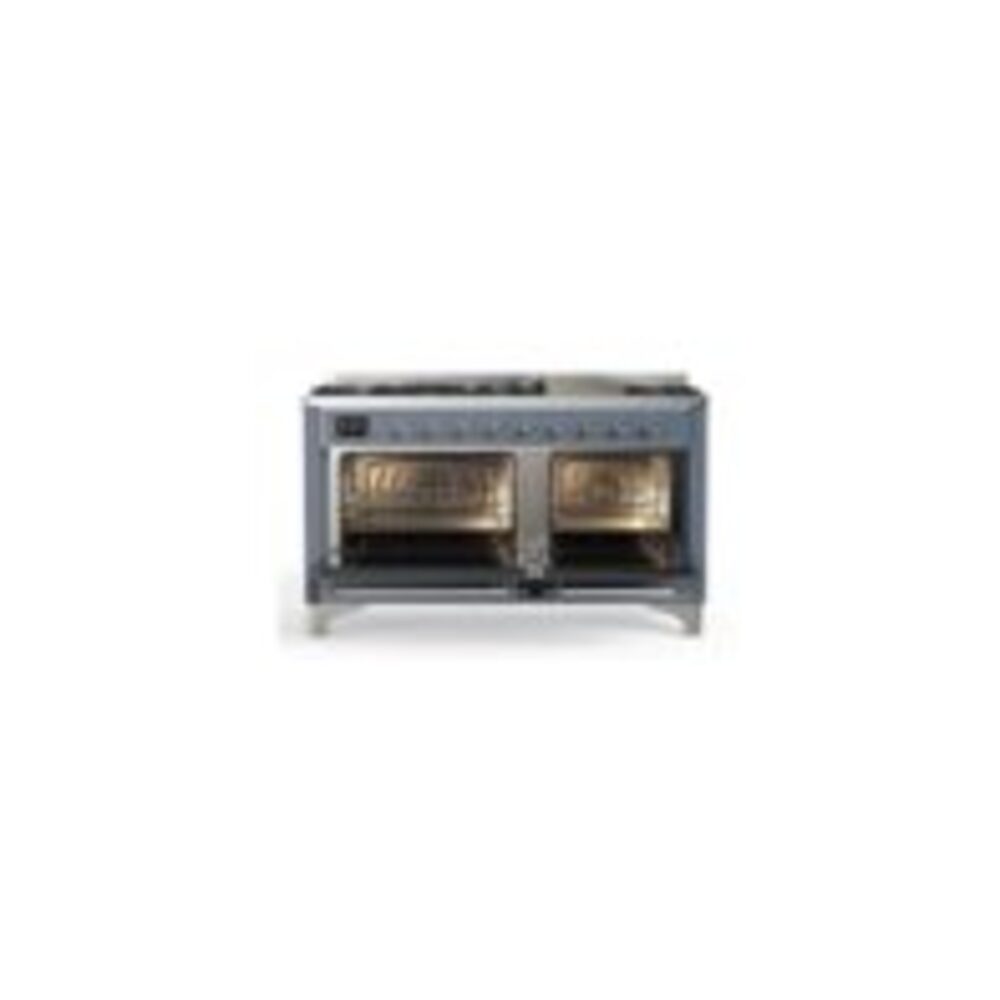 ILVE_UM15FDQNS3BGCLP_Majestic_II_60"_Dual_Fuel_Range_Front_View