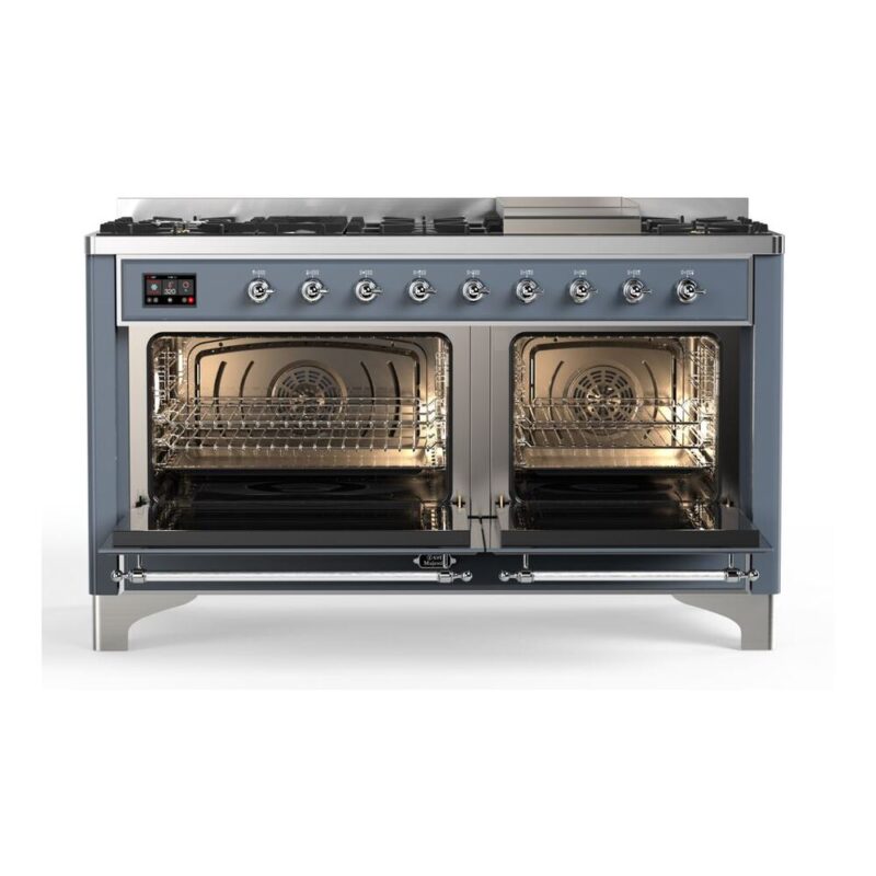 ILVE_UM15FDQNS3BGCLP_Majestic_II_60"_Dual_Fuel_Range_Front_View