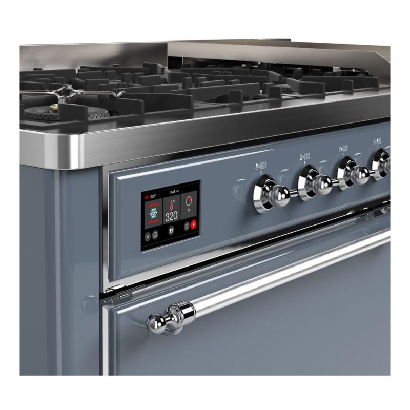ILVE_UM15FDQNS3BGCLP_Majestic_II_60"_Dual_Fuel_Range_Top_Angle