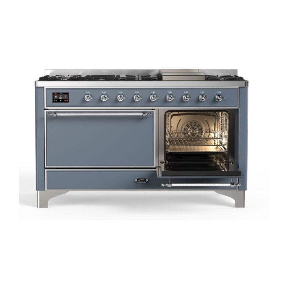 ILVE UM15F Majestic II 60 inch Dual Fuel Range with 9 Burners, Griddle
