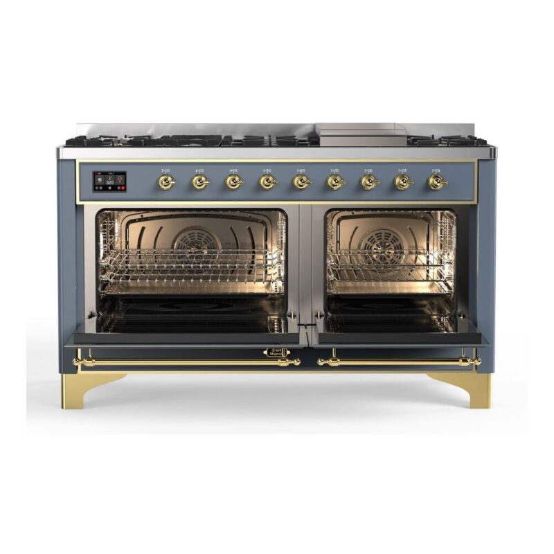 ILVE_UM15FDQNS3BGGLP_Majestic_II_60"_Dual_Fuel_Range_Front_View