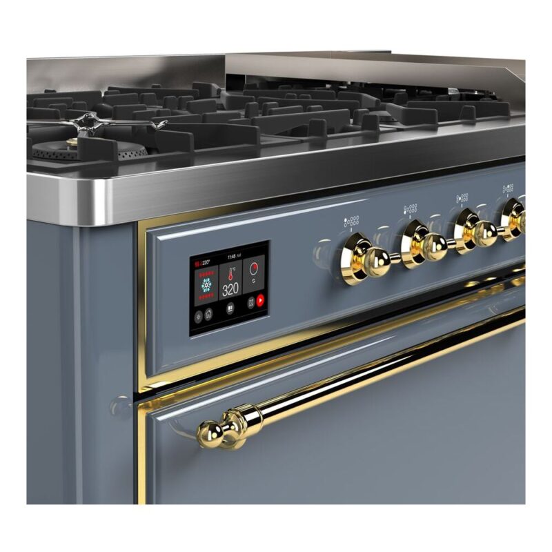 ILVE_UM15FDQNS3BGGLP_Majestic_II_60"_Dual_Fuel_Range_Top_Angle