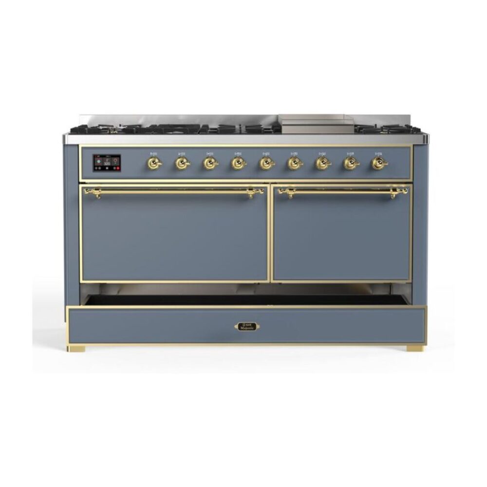 ILVE UM15F Majestic II 60 inch Dual Fuel Range with 9 Burners, Griddle