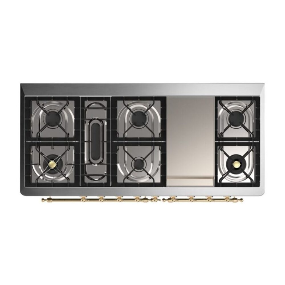 ILVE UM15F Majestic II 60 inch Dual Fuel Range with 9 Burners, Griddle