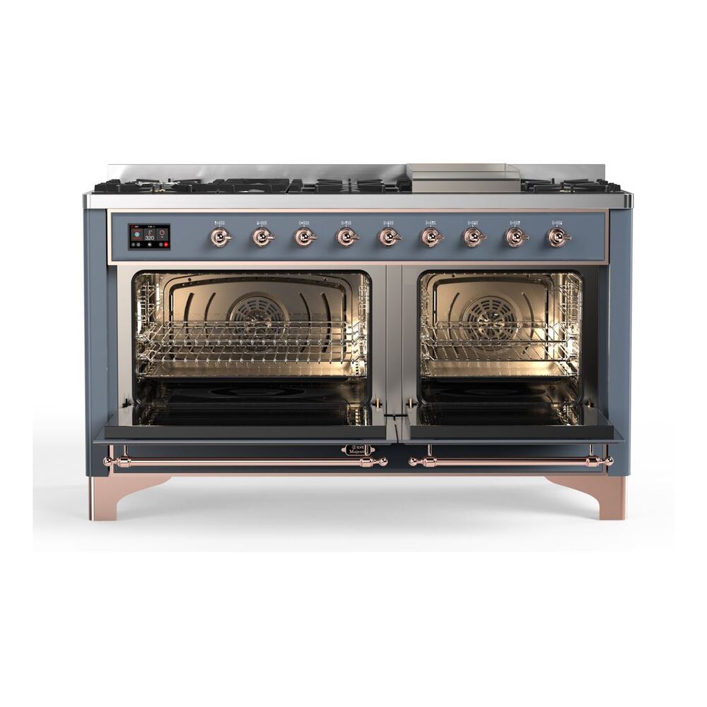 ILVE_UM15FDQNS3BGPLP_Majestic_II_60"_Dual_Fuel_Range_Front_View