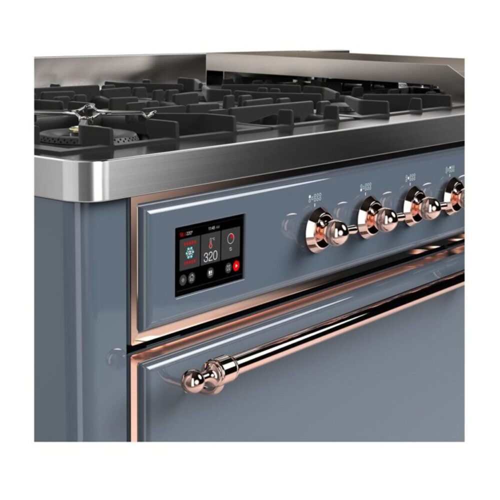 ILVE_UM15FDQNS3BGPLP_Majestic_II_60"_Dual_Fuel_Range_Top_Angle