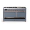 ILVE UM15F Majestic II 60 inch Dual Fuel Range with 9 Burners, Griddle