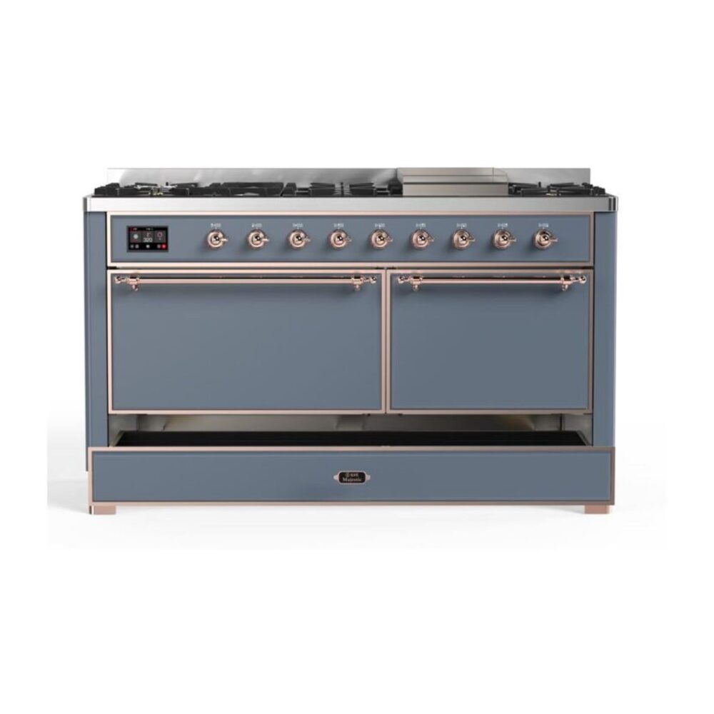 ILVE UM15F Majestic II 60 inch Dual Fuel Range with 9 Burners, Griddle