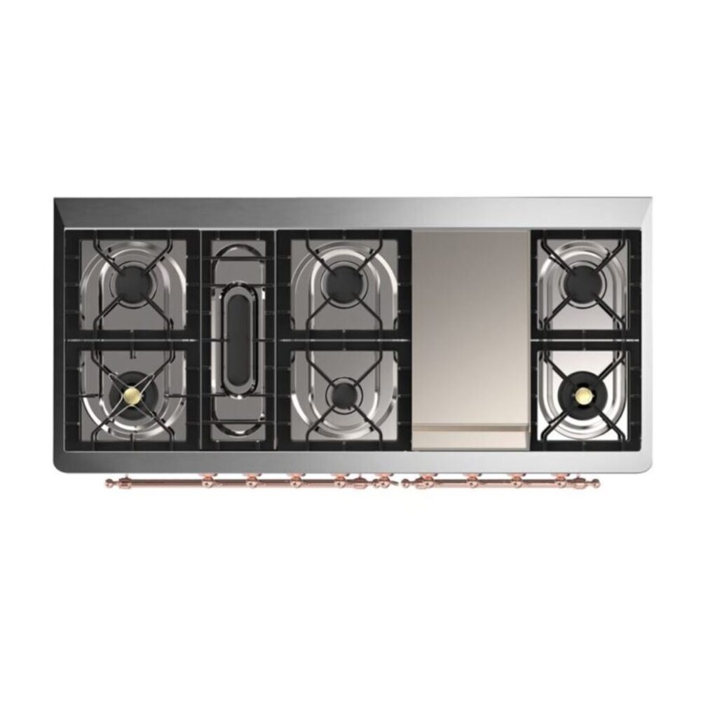 ILVE UM15F Majestic II 60 inch Dual Fuel Range with 9 Burners, Griddle