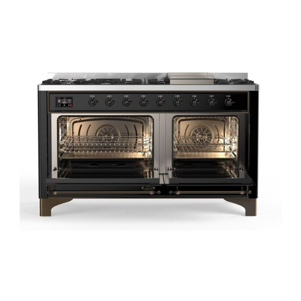 ILVE_UM15FDQNS3BKBLP_Majestic_II_60"_Dual_Fuel_Range_Front_View