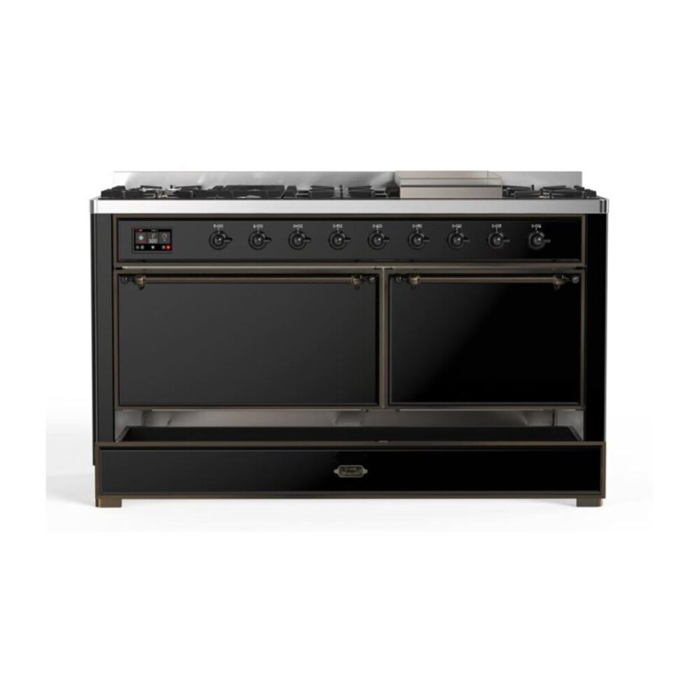 ILVE UM15F Majestic II 60 inch Dual Fuel Range with 9 Burners, Griddle