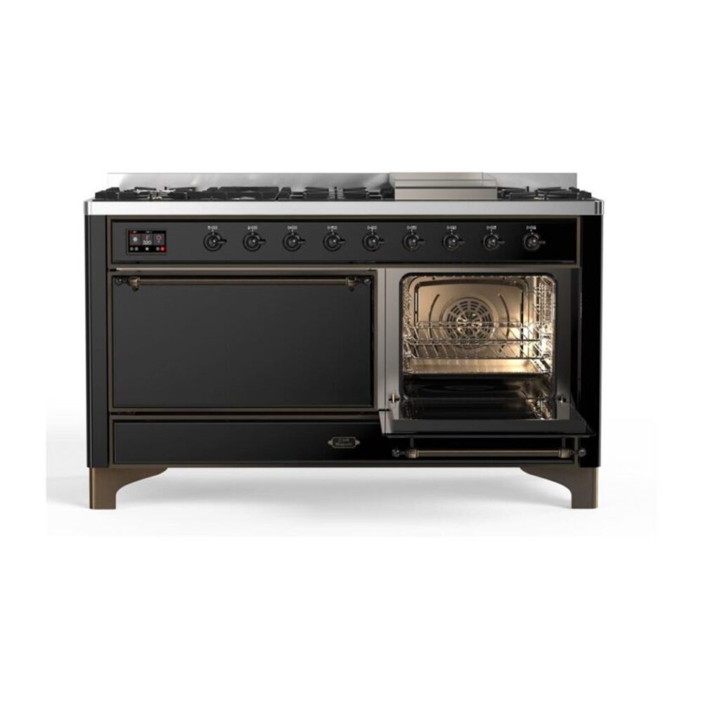 ILVE_UM15FDQNS3BKB_Majestic_II_60"_Dual_Fuel_Range_Right_Angle