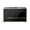 ILVE UM15F Majestic II 60 inch Dual Fuel Range with 9 Burners, Griddle