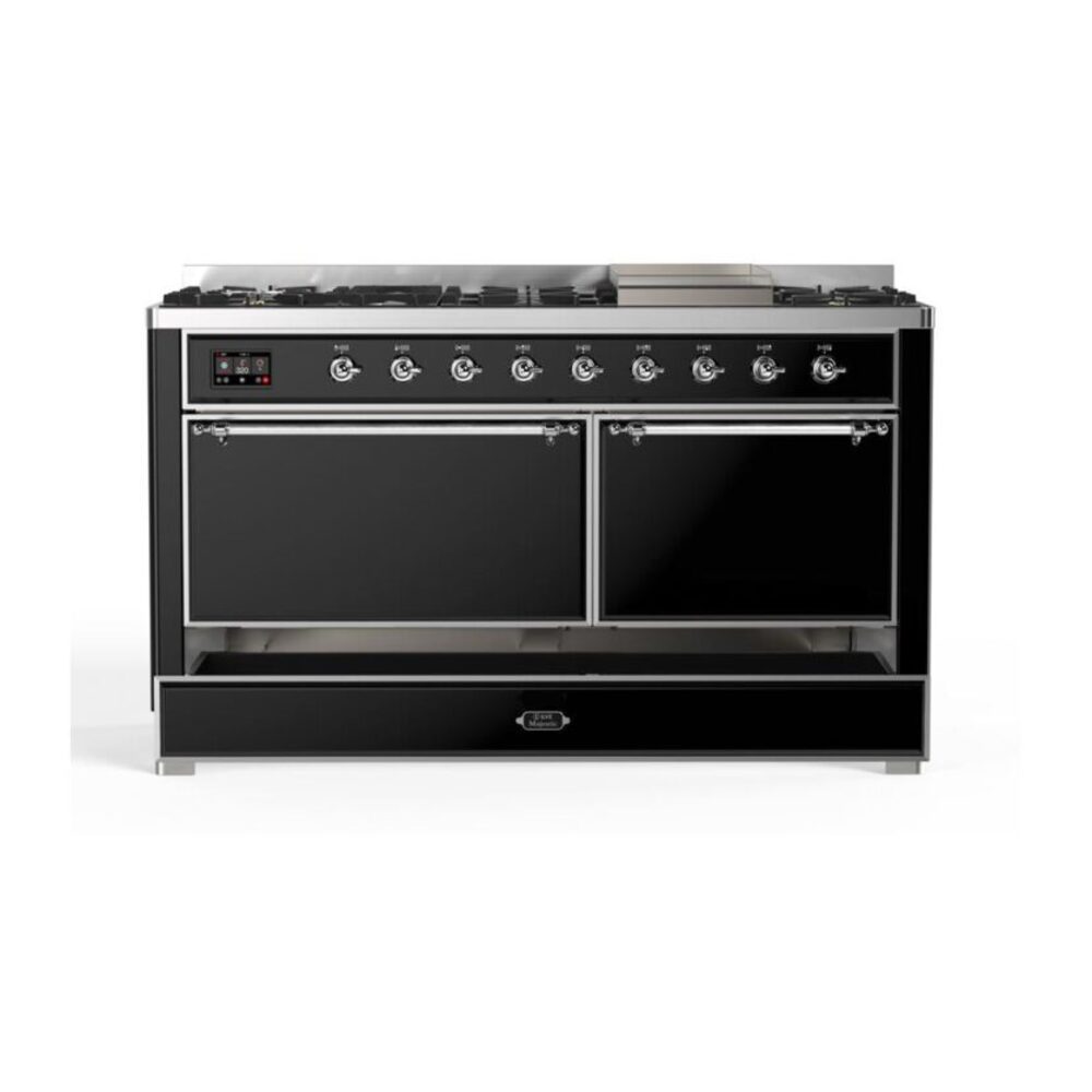 ILVE UM15F Majestic II 60 inch Dual Fuel Range with 9 Burners, Griddle