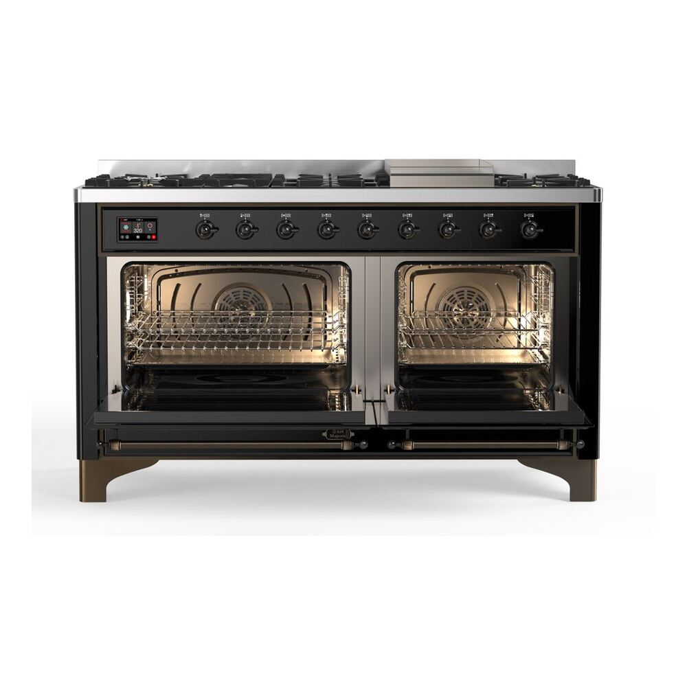 ILVE_UM15FDQNS3BKC_Majestic_II_60_Dual_Fuel_Range_Front_View